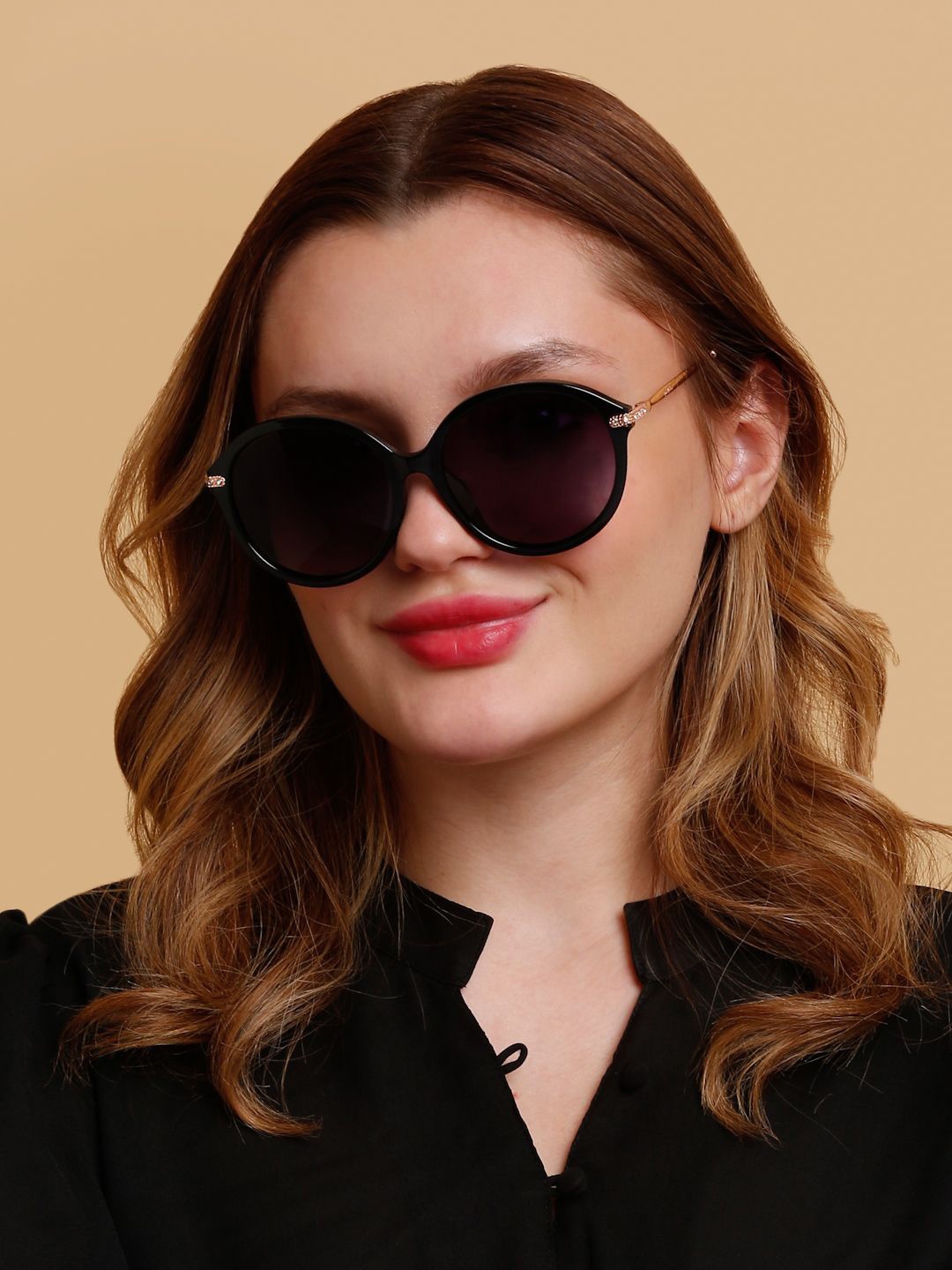 

SUNNIES Women Round Sunglasses with Polarised Lens SNS-11689-C025, Purple