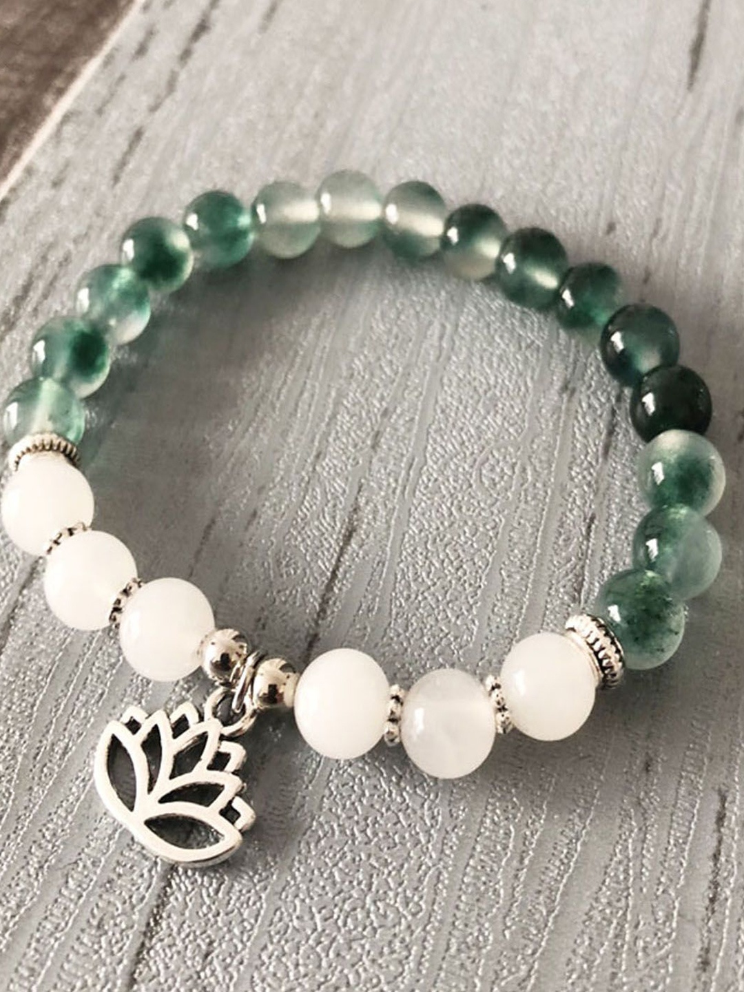 

Young & Forever Unisex Crystals Elasticated Bracelet, Green