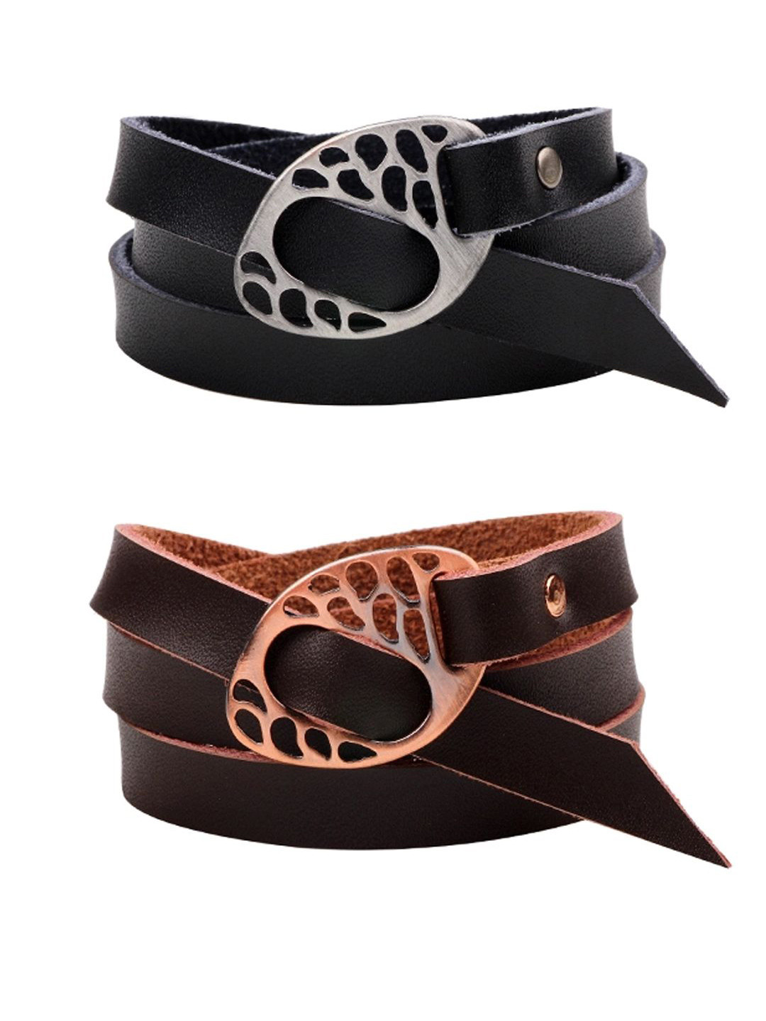 

Young & Forever Unisex Leather Multistrand Bracelet, Black