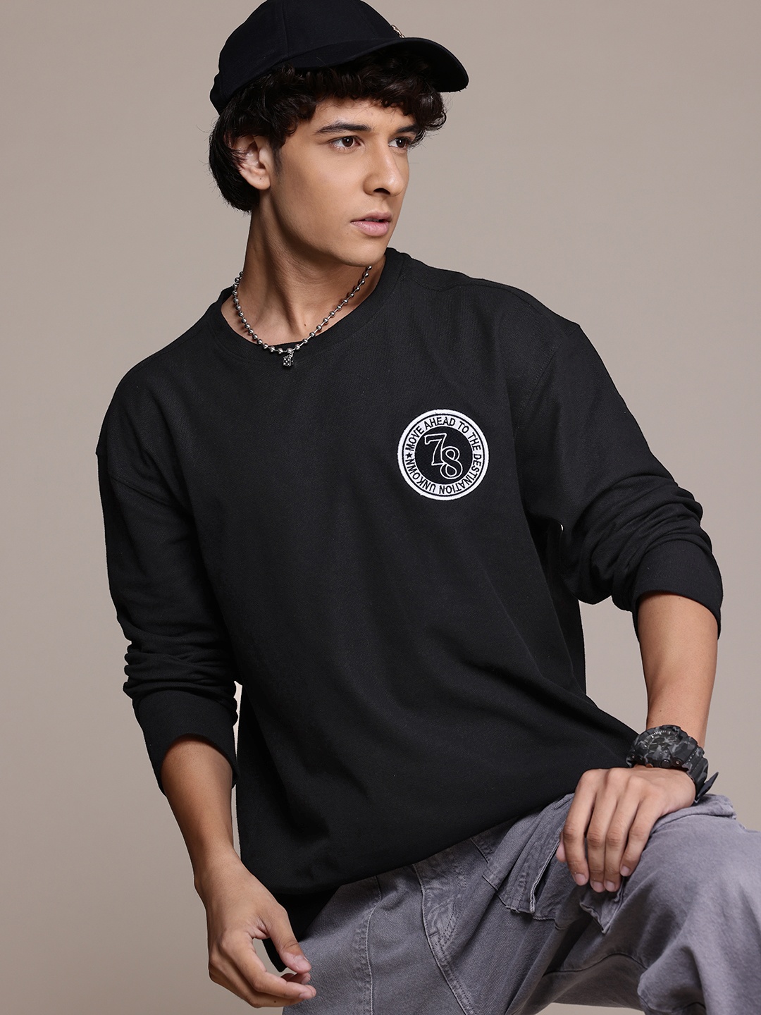 

The Roadster Lifestyle Co. Relaxed Fit Sweatshirt, Black