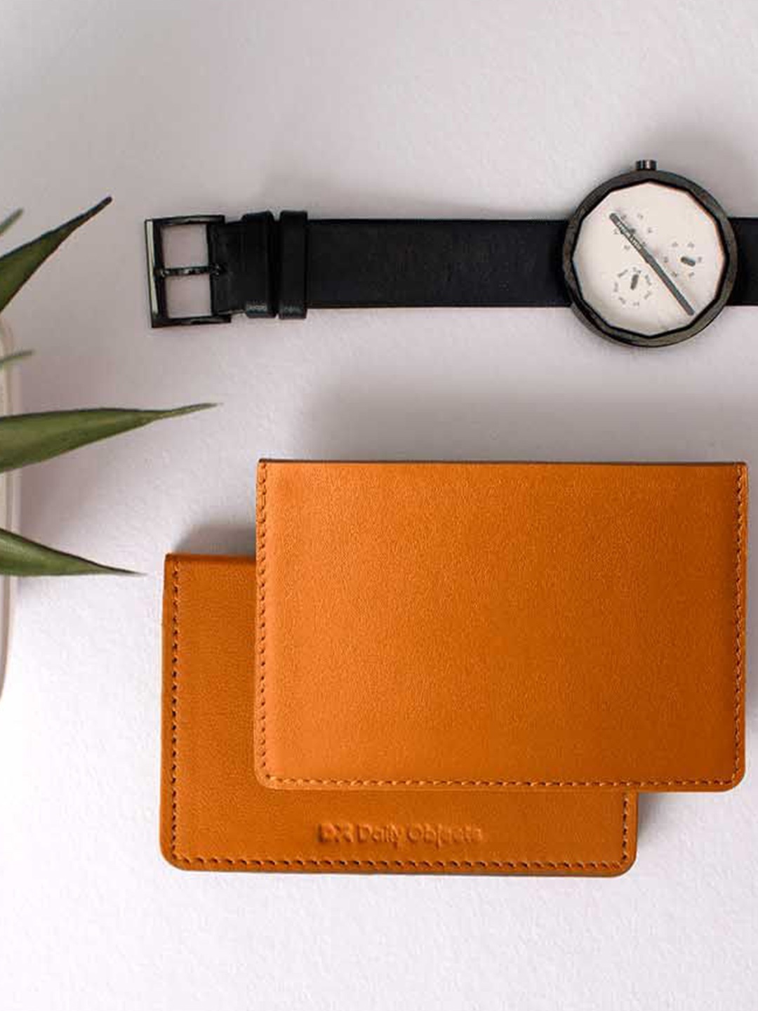 

DailyObjects Unisex Leather Card Holder Wallet, Tan