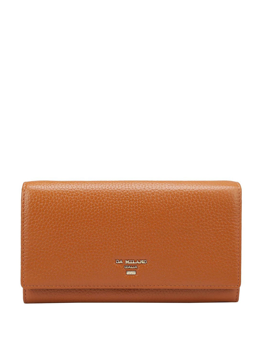 

Da Milano Women Textured Leather Envelope Wallet, Orange