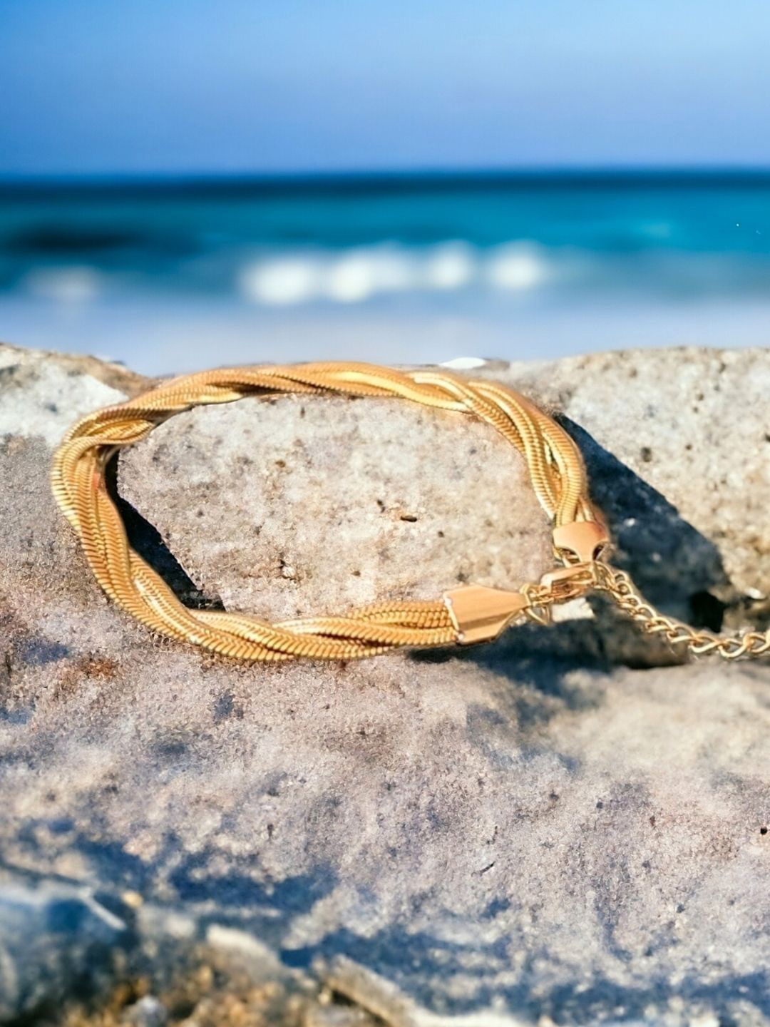 

SALVE Braided Wraparound Bracelet, Gold
