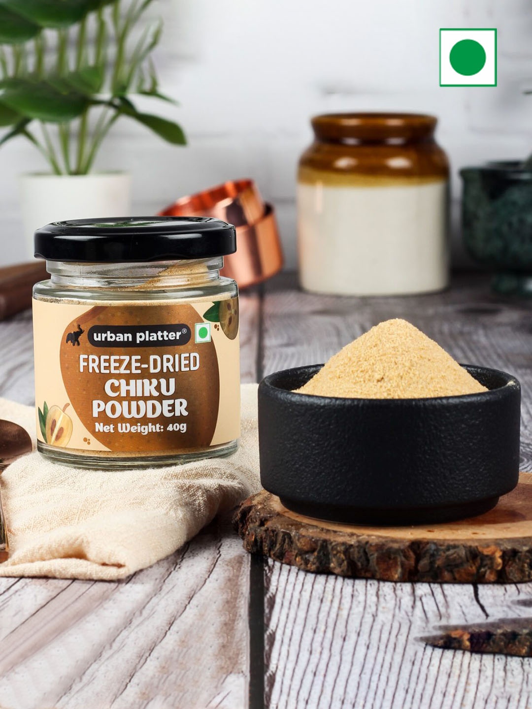 

URBAN PLATTER Freeze-Dried Chiku Powder-40g, Beige