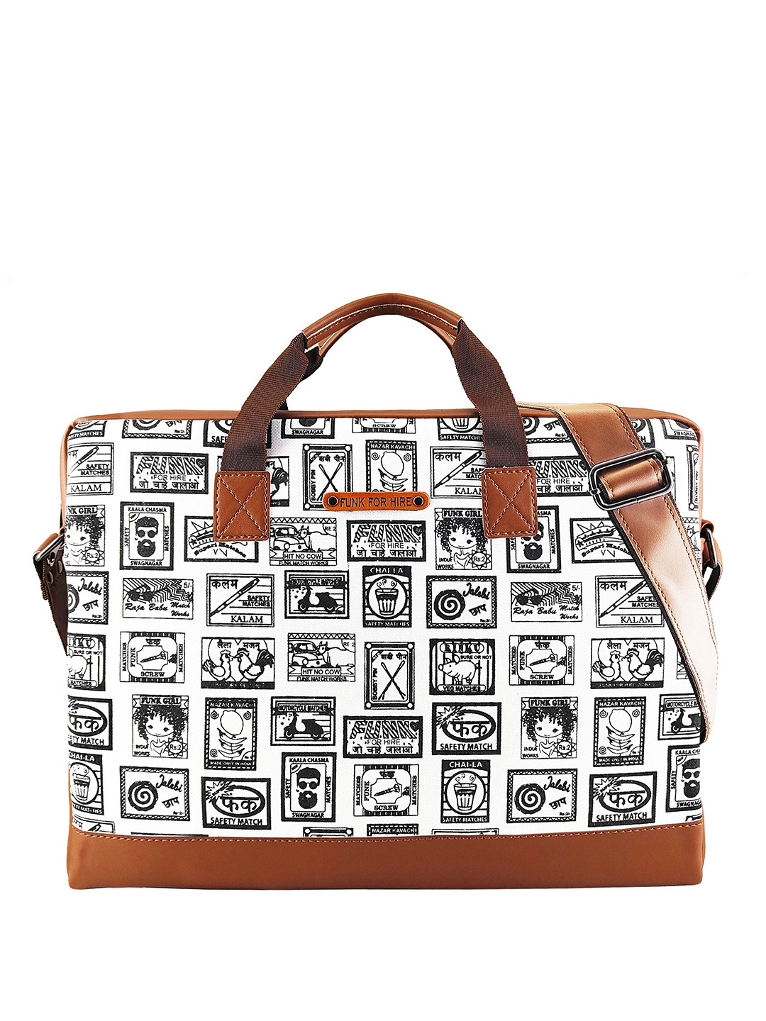 

BOX LAPTOP BAG MATCH BOX WHITE Funk For Hire Unisex Printed PU Laptop Bag