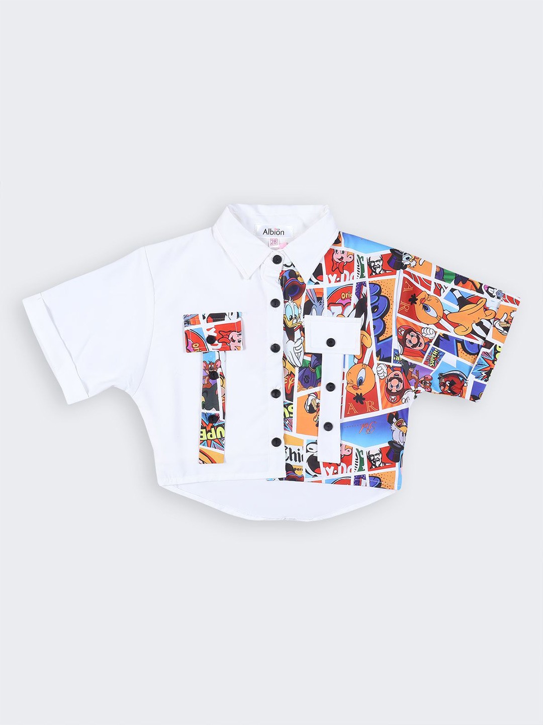 

CHUNMUN Abstract Printed Cotton Top, White