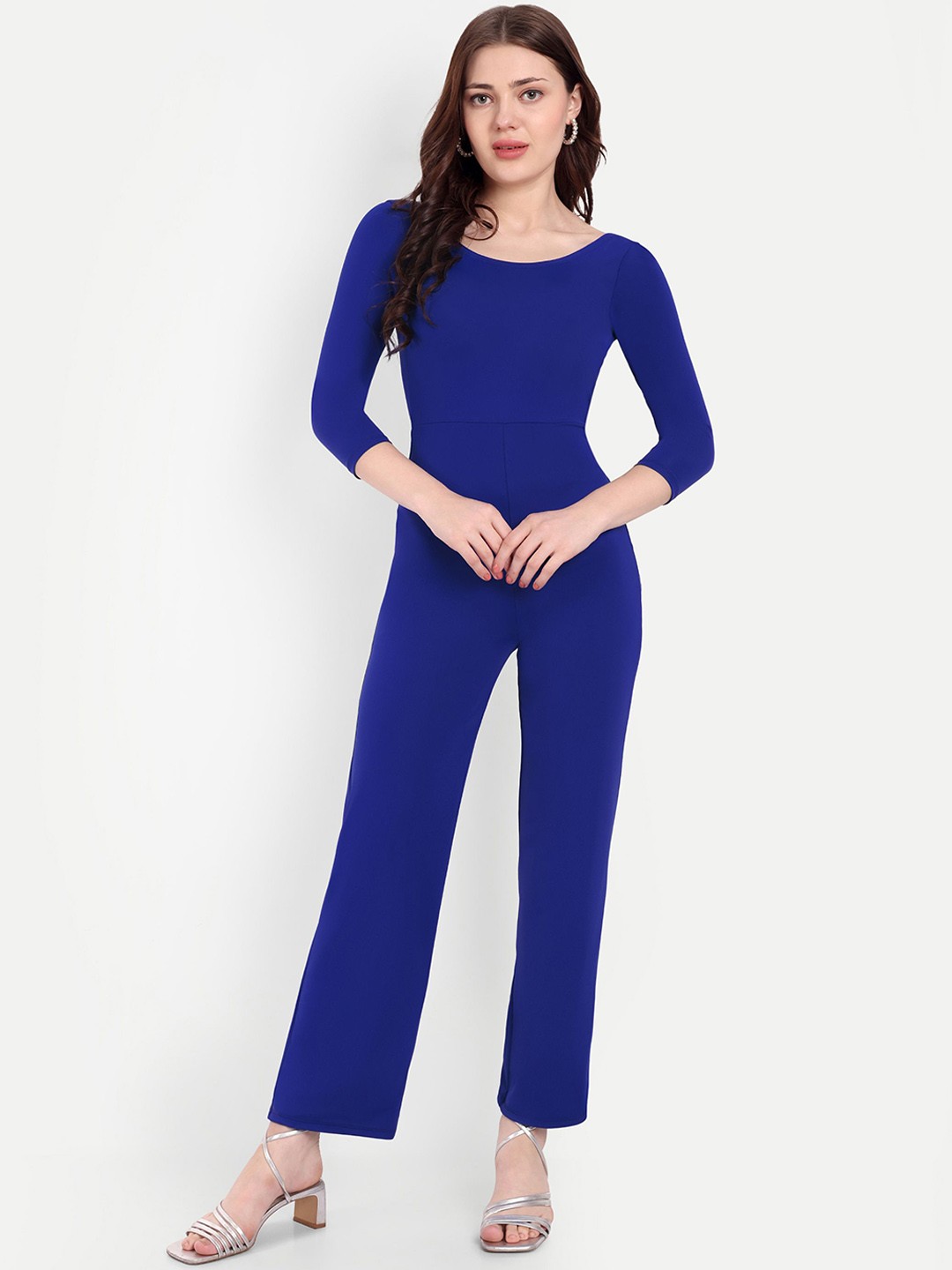 

So What Round Neck Sports Jumpsuit, Blue