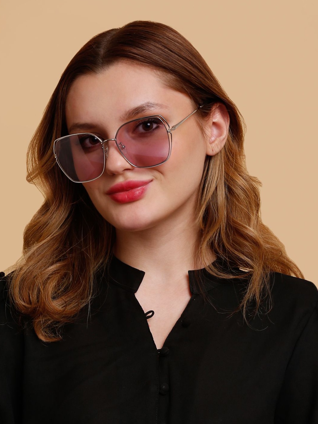 

SUNNIES Women Oversized Sunglasses with UV Protected Lens SNS-11734-C201, Purple