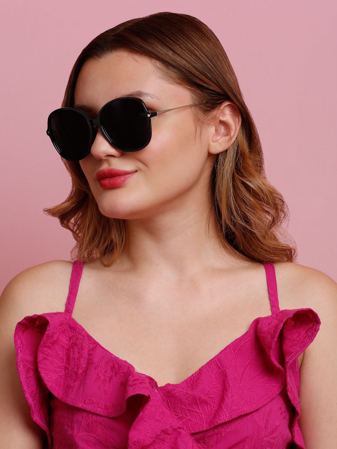 

SUNNIES Women Oversized Sunglasses with Polarised Lens SNS-11718-C025, Grey
