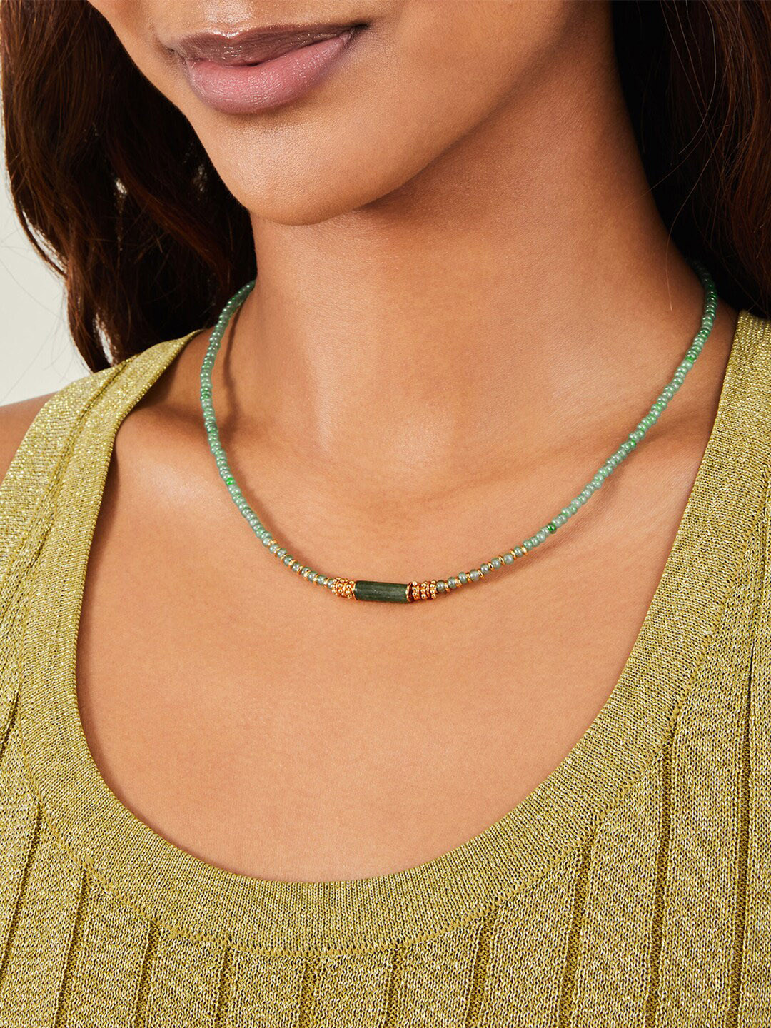 

Accessorize Gold Plated Artificial Beads Necklace