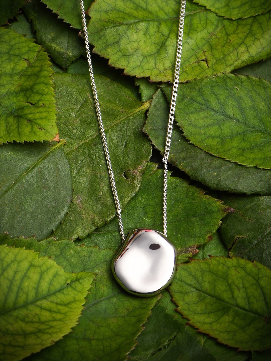 

Accessorize London Women Sterling Silver Plated Molten Chain Necklace