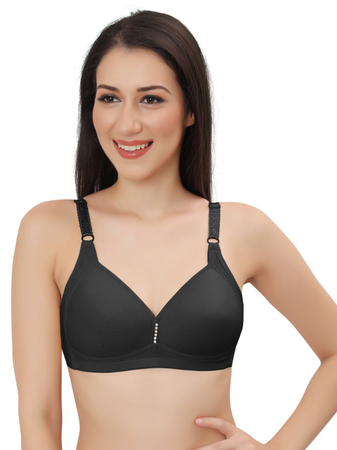 

Bella Voste Full Coverage Removable Padding Bra With All Day Comfort, Black