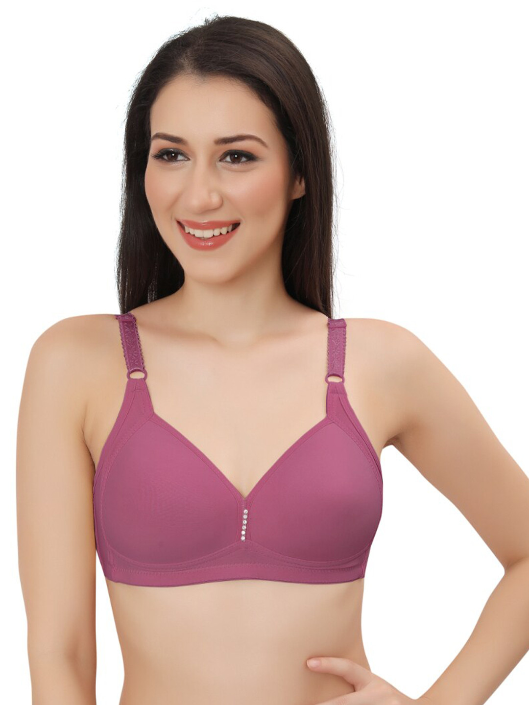 

Bella Voste Full Coverage Removable Padding Bra With All Day Comfort, Pink