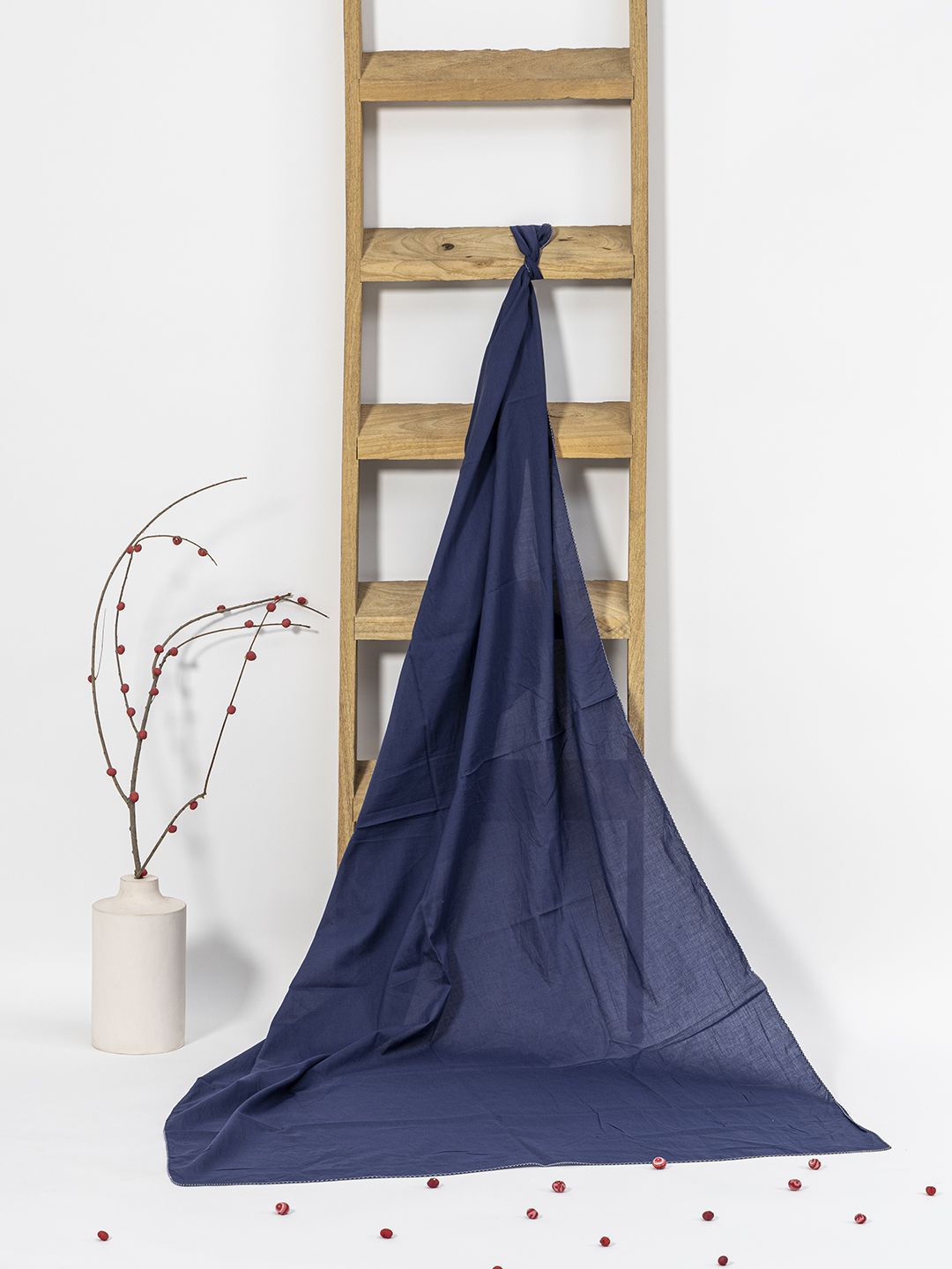 

Contrast Living Pure Cotton Scarf, Blue