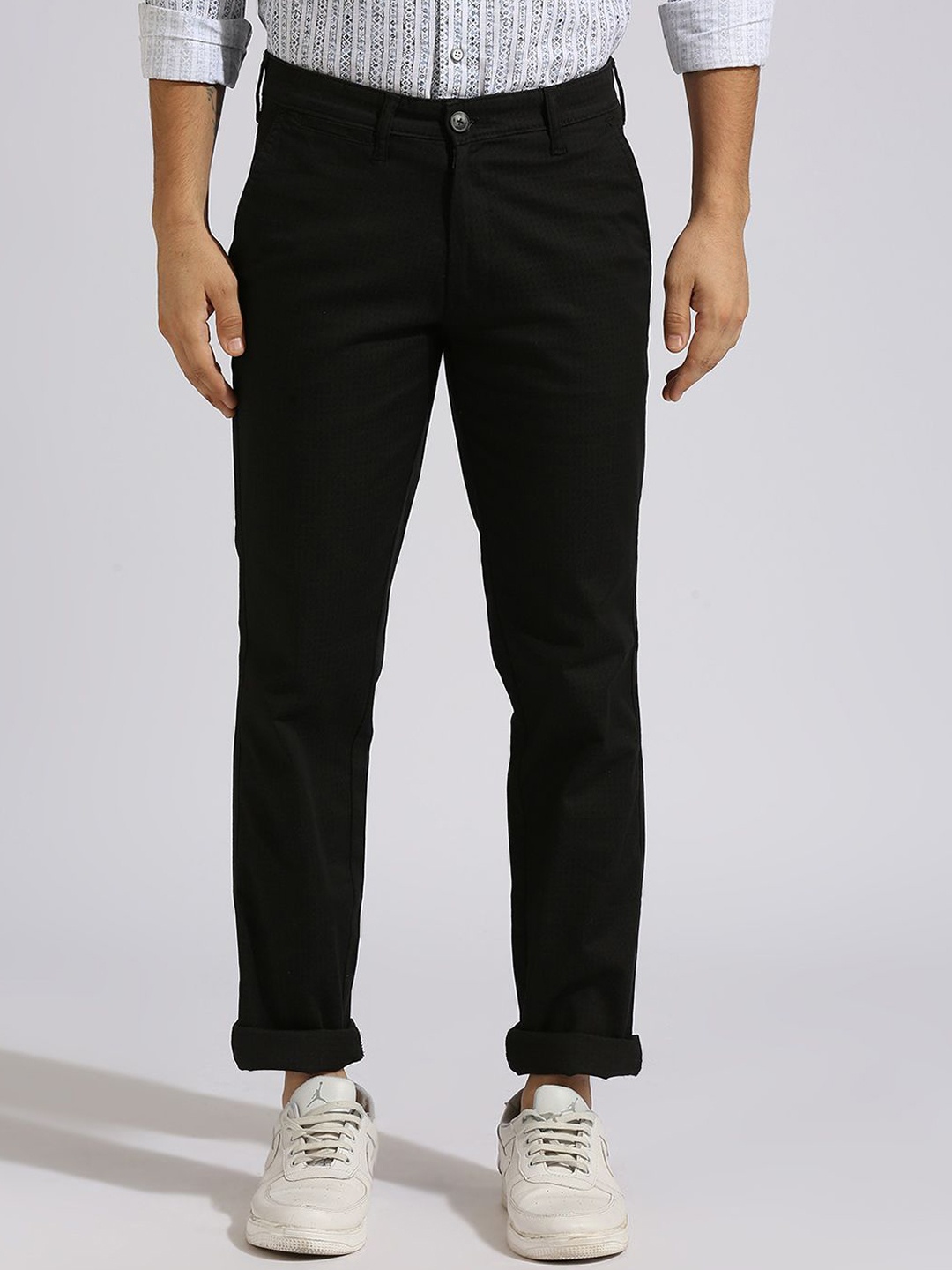 

Klub Fox Men Slim Fit Trousers, Black