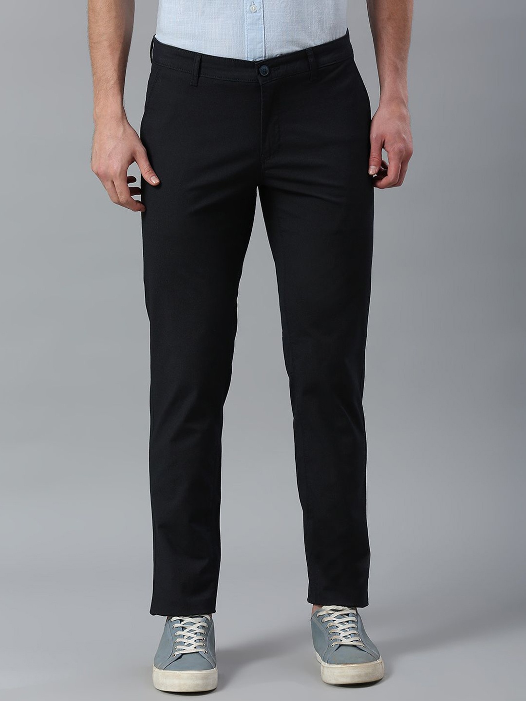 

Klub Fox Men Slim Fit Trousers, Navy blue