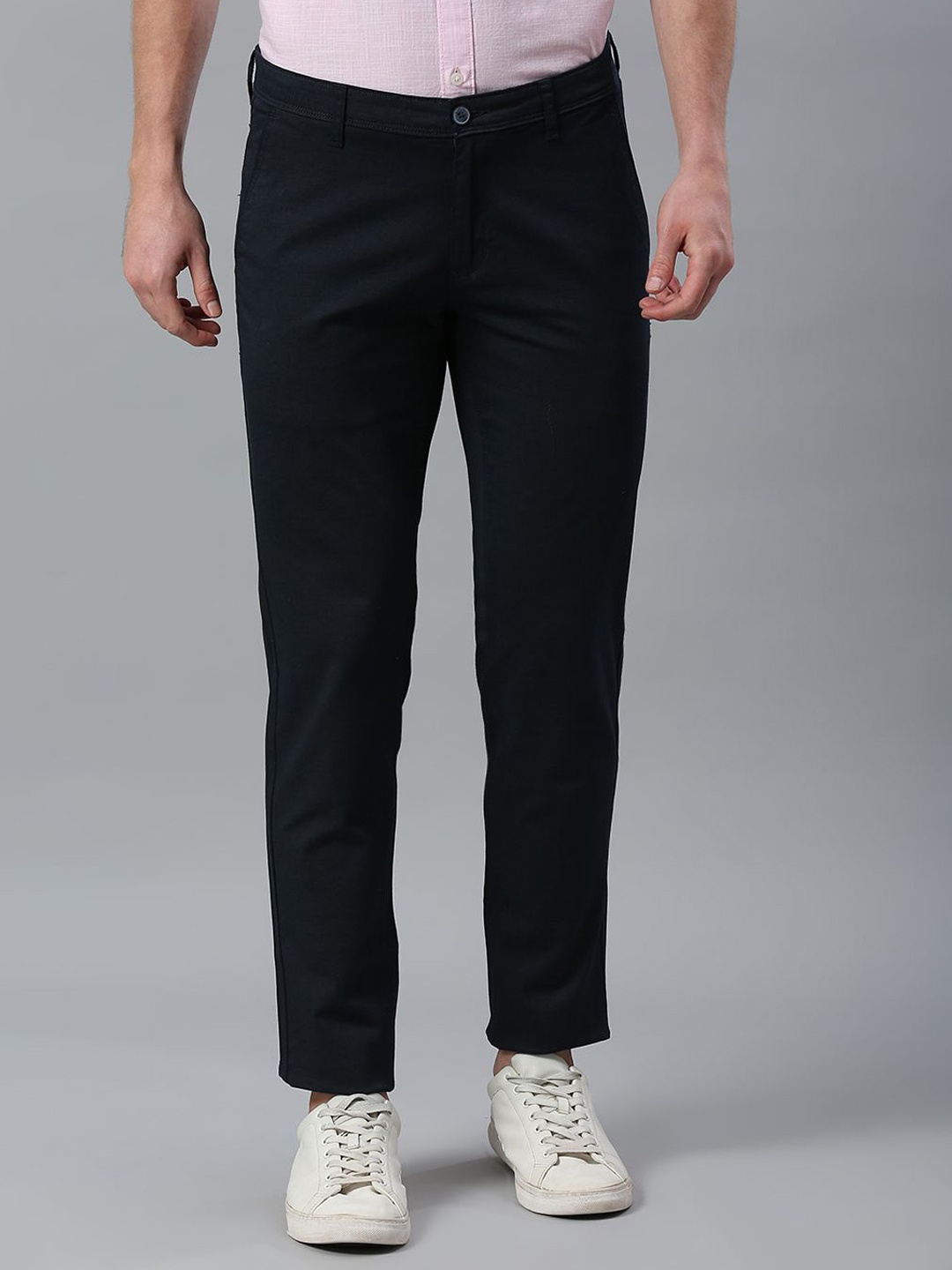 

Klub Fox Men Slim Fit Trousers, Navy blue