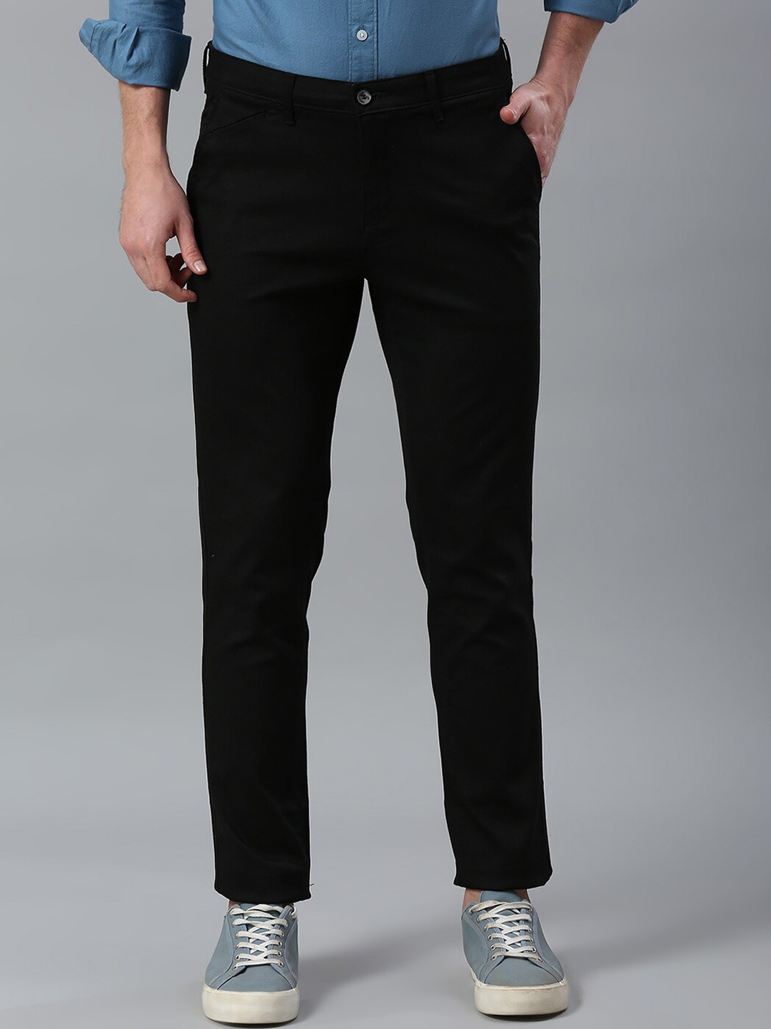 

Klub Fox Men Slim Fit Trousers, Black