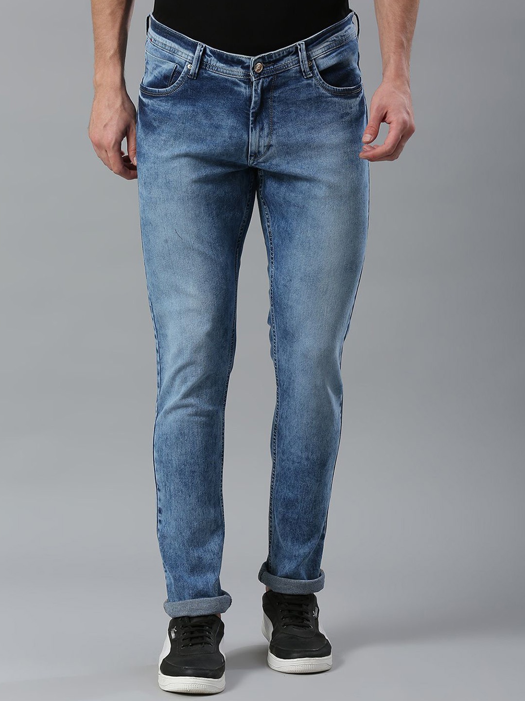 

Klub Fox Men Skinny Fit Heavy Fade Jeans, Blue