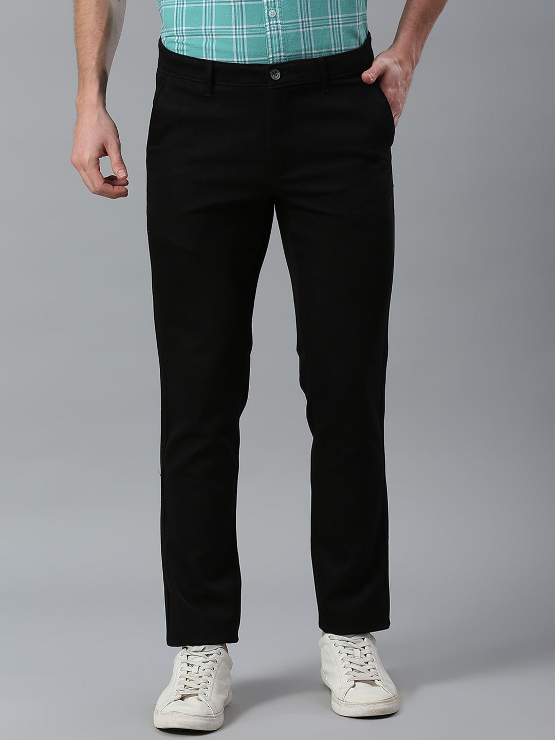 

Klub Fox Men Slim Fit Trousers, Black