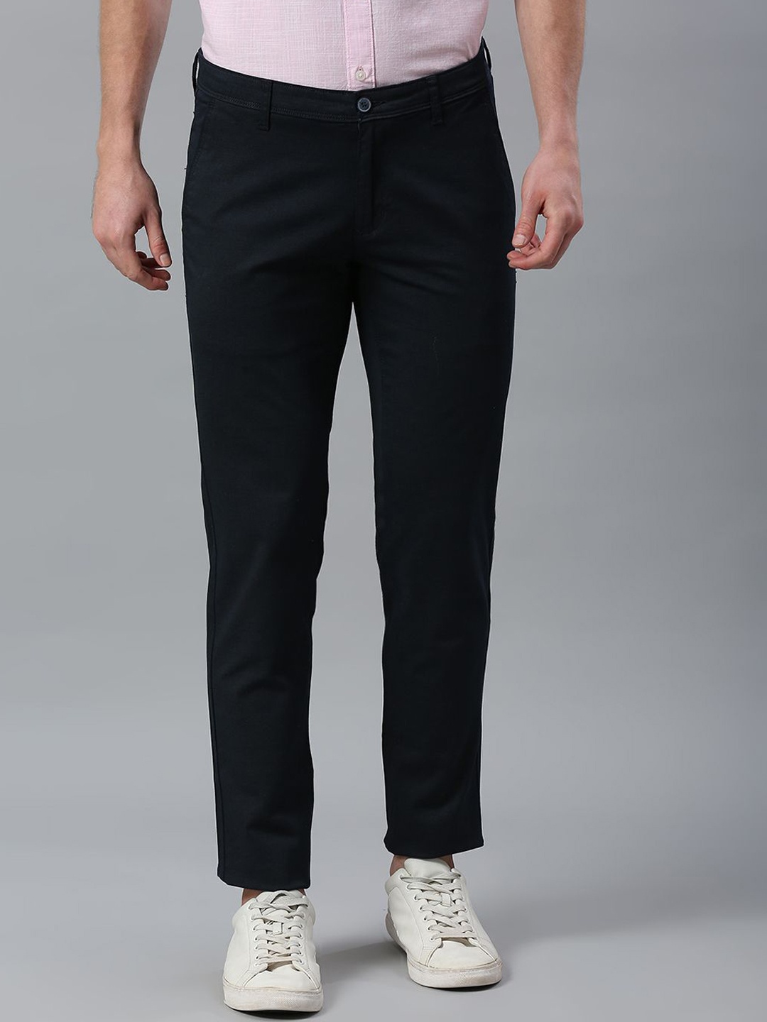 

Klub Fox Men Slim Fit Trousers, Navy blue