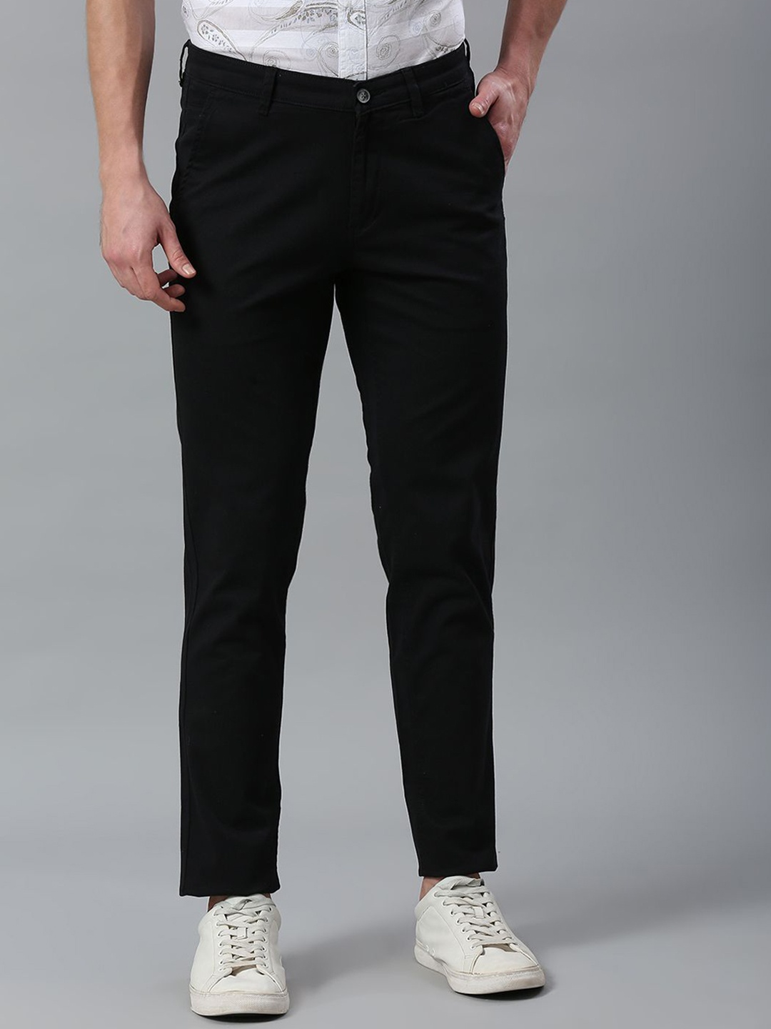 

Klub Fox Men Slim Fit Trousers, Black