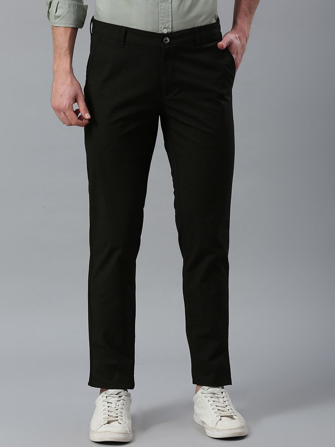 

Klub Fox Men Slim Fit Trousers, Black