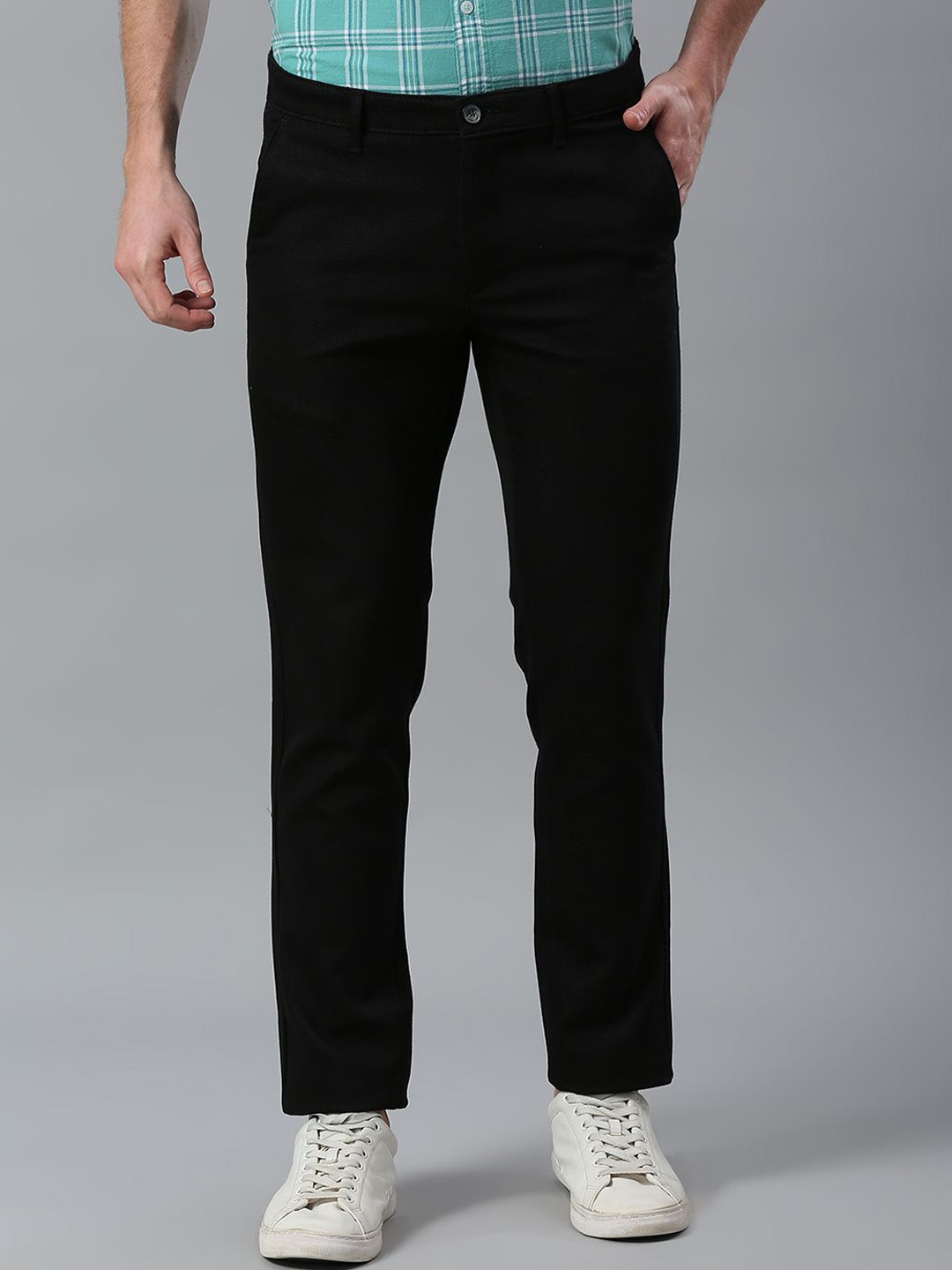 

Klub Fox Men Slim Fit Trousers, Black