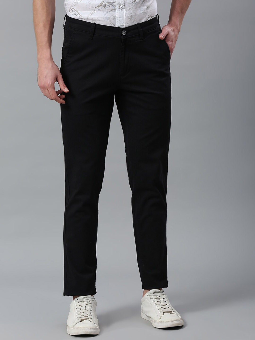 

Klub Fox Men Slim Fit Trousers, Black