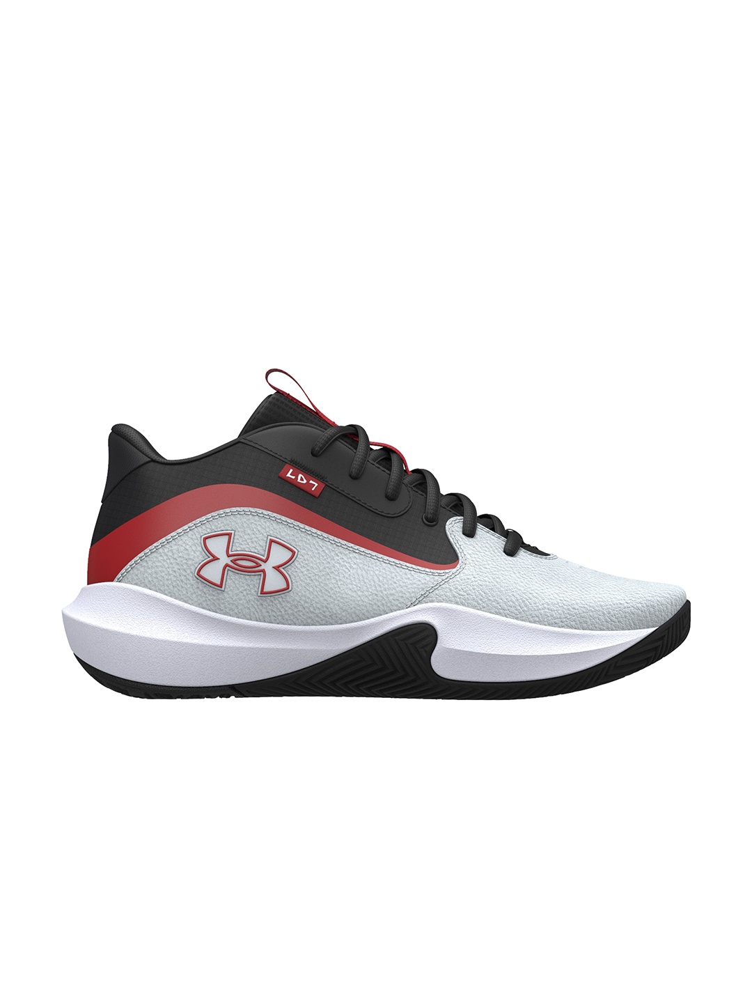 

UNDER ARMOUR Unisex Lockdown 7 Colourblocked Basketball Shoes, Grey