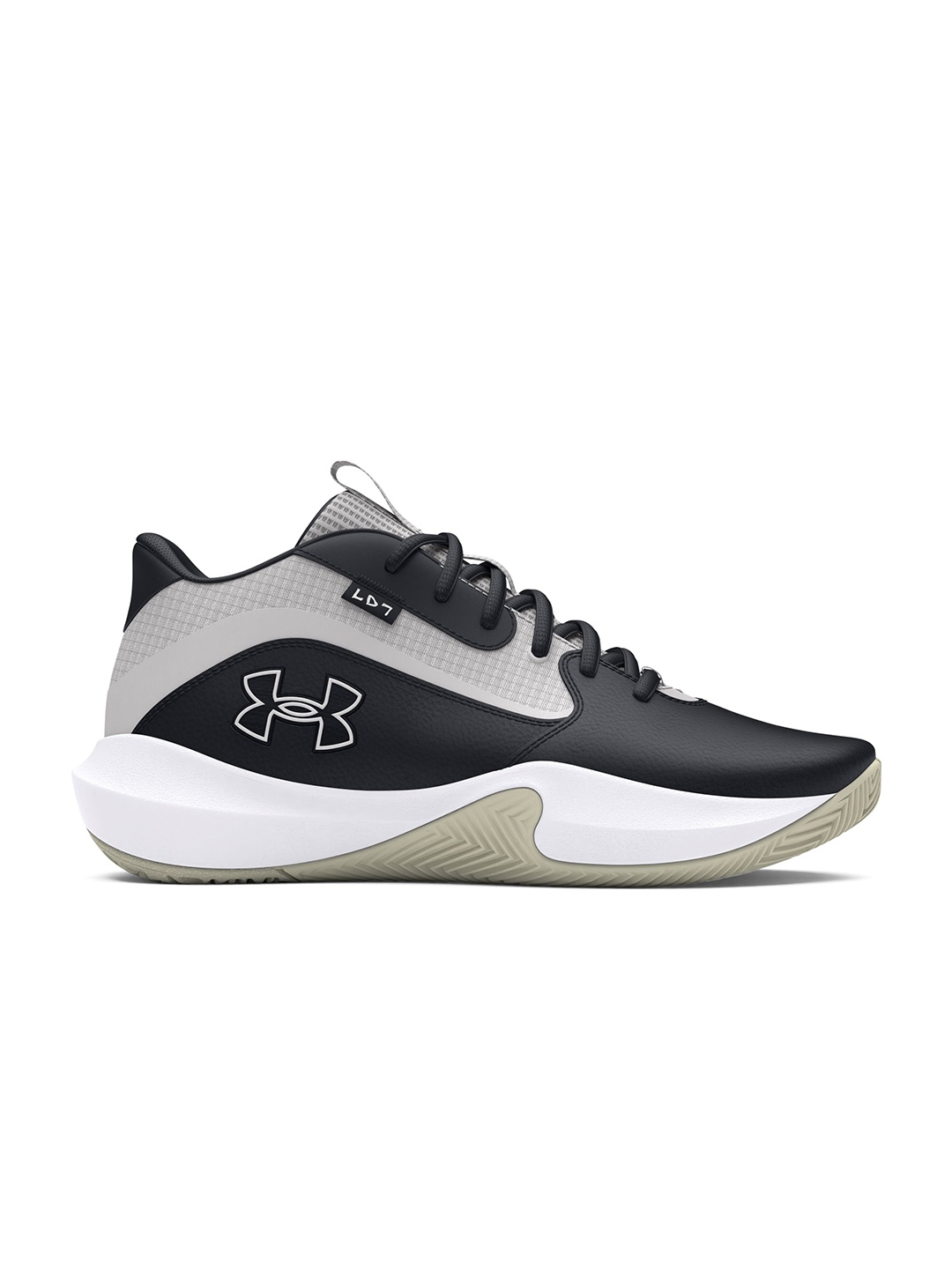 

UNDER ARMOUR Unisex Lockdown 7 Colourblocked Basketball Shoes, Black