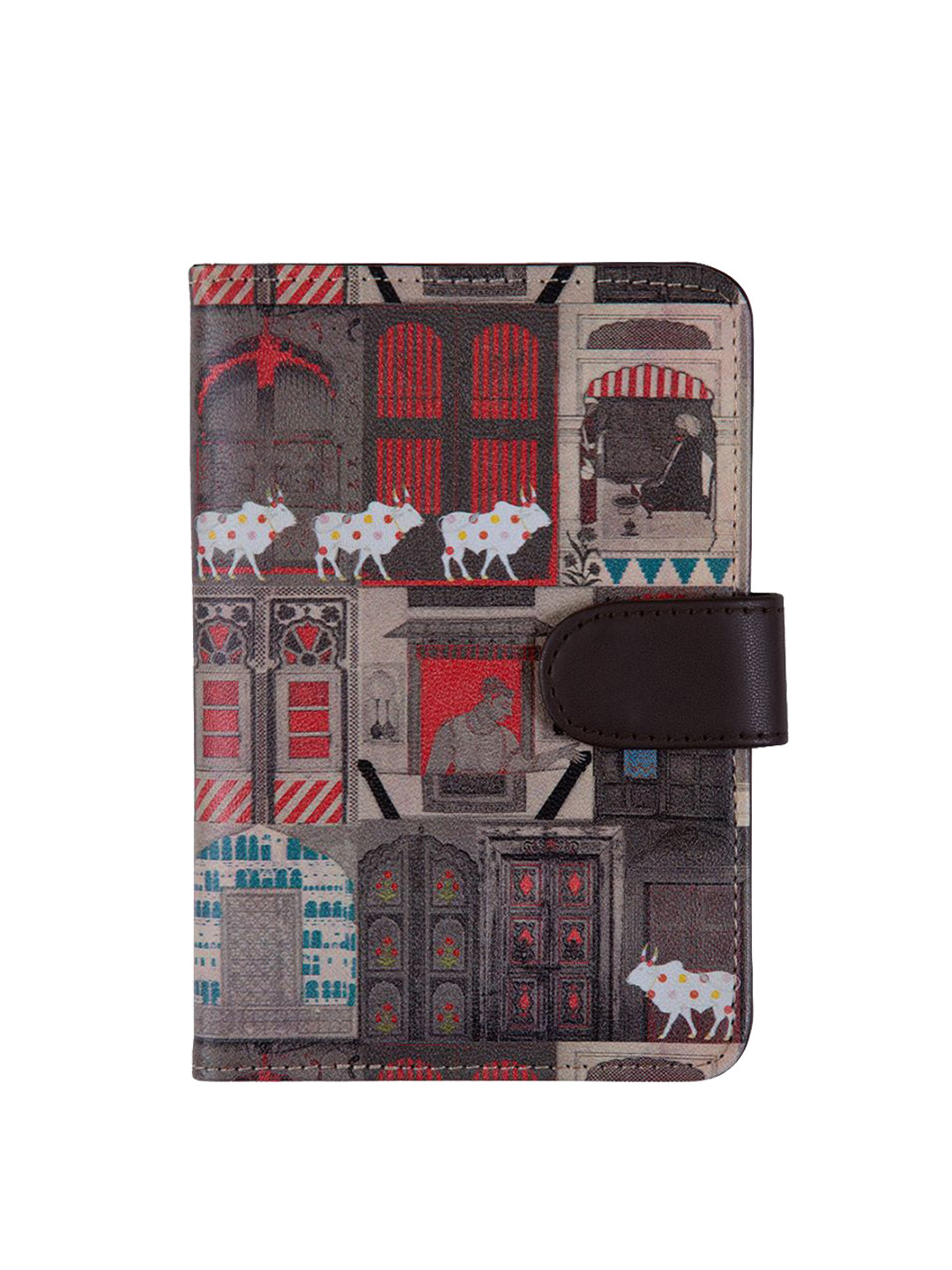 

India Circus by Krsnaa Mehta Printed The Mughal Era Passport Cover, Brown