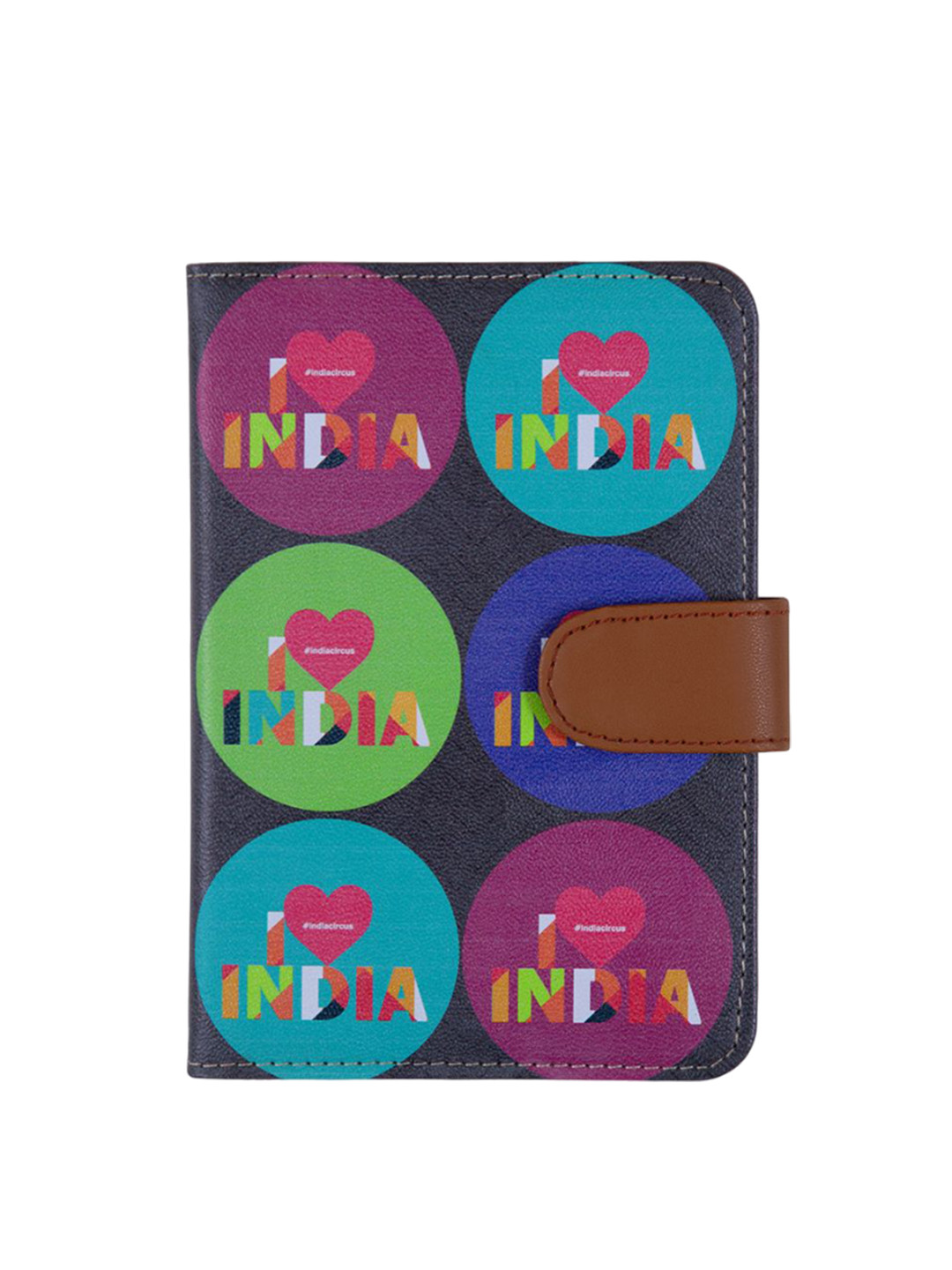 

India Circus by Krsnaa Mehta Printed Passport Cover, Black
