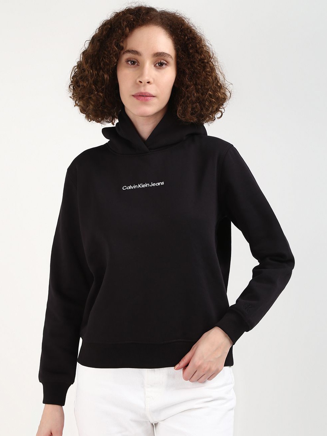 

Calvin Klein Jeans Women Hooded Sweatshirt, Black