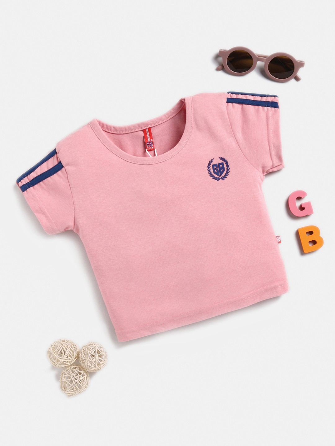 

Here&Now X Game Begins Girls Cotton Crop Top, Pink