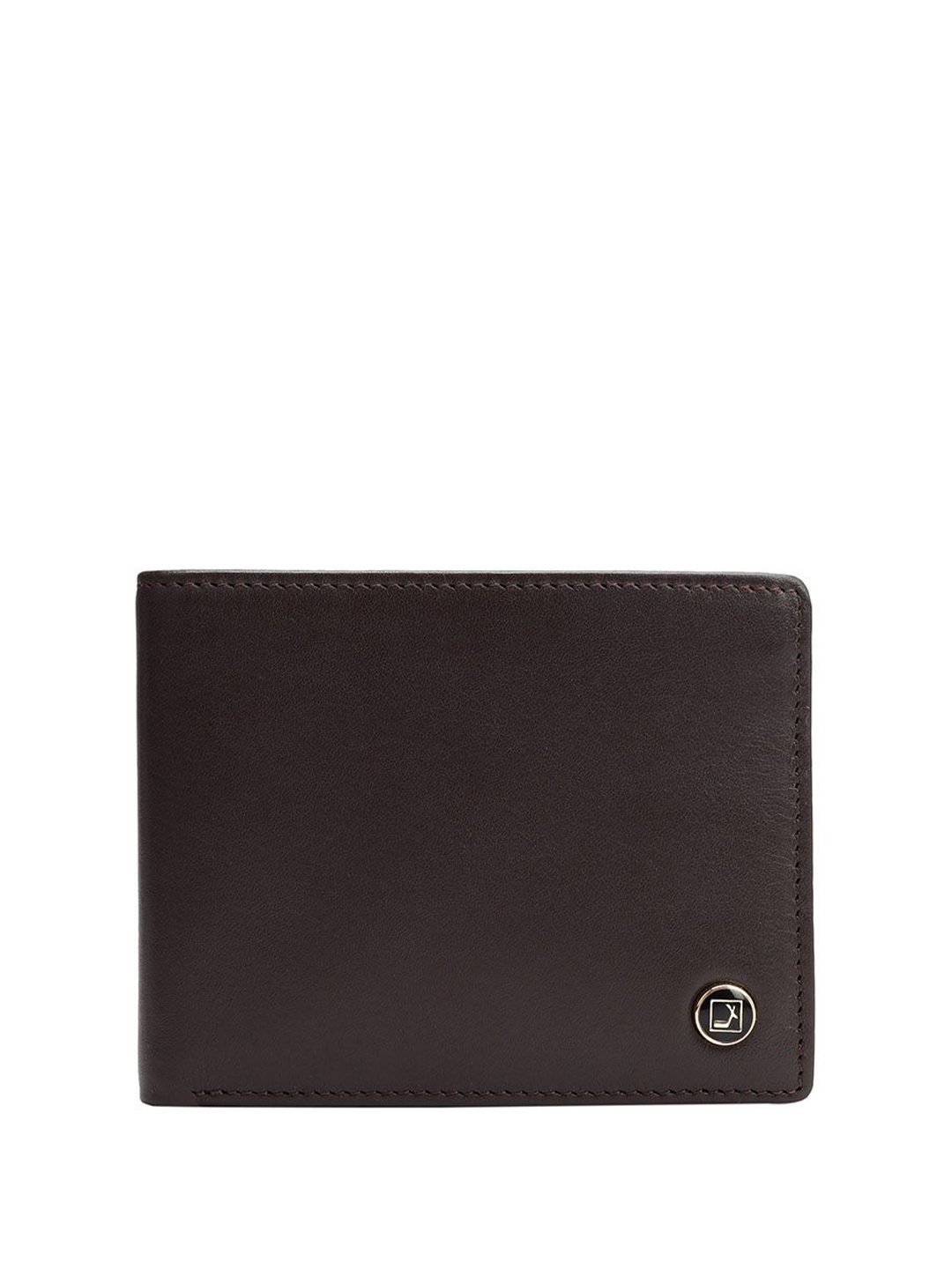 

Da Milano Men Textured Leather Two Fold Wallet, Brown