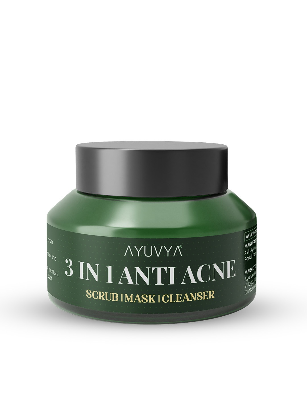 

Ayuvya 3 in 1 Anti Acne Cleanser-Mask-Scrub For Acne - 50g, White