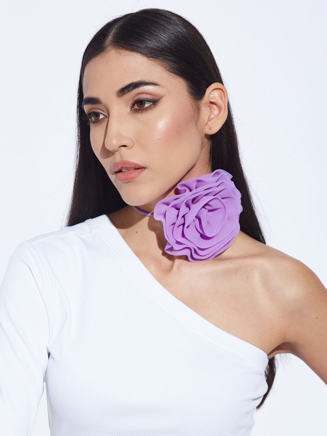 

DEPANO Flower Necklace chokers, Mauve