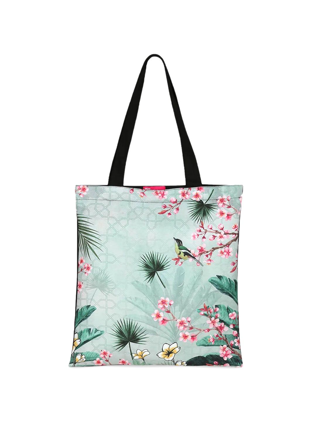 India Circus by Krsnaa Mehta Floral Printed Shopper Tote Bag, Green