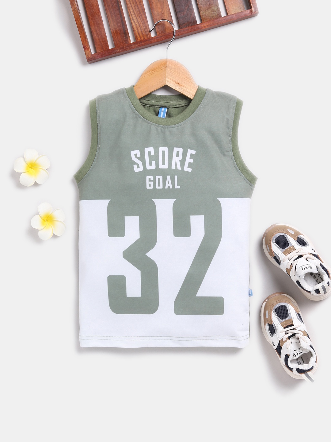 

Here&Now X Game Begins Boys Printed Pure Cotton T-shirt, Green