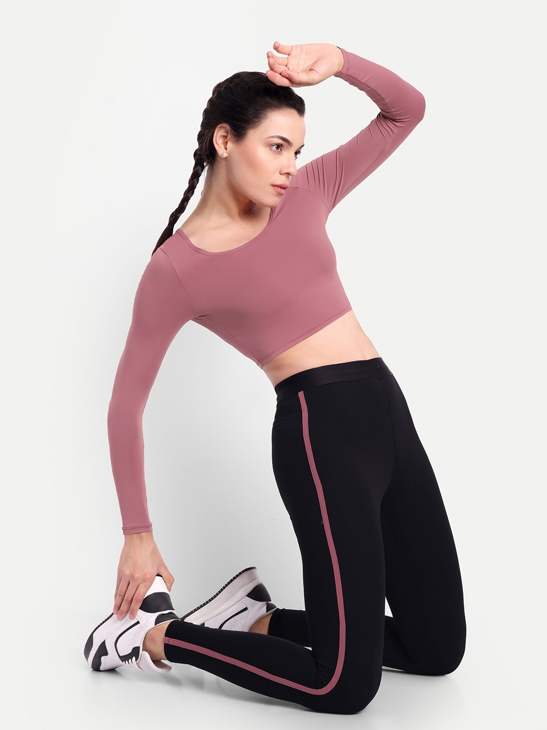 

So What Scoop Neck Solid Crop Top, Pink