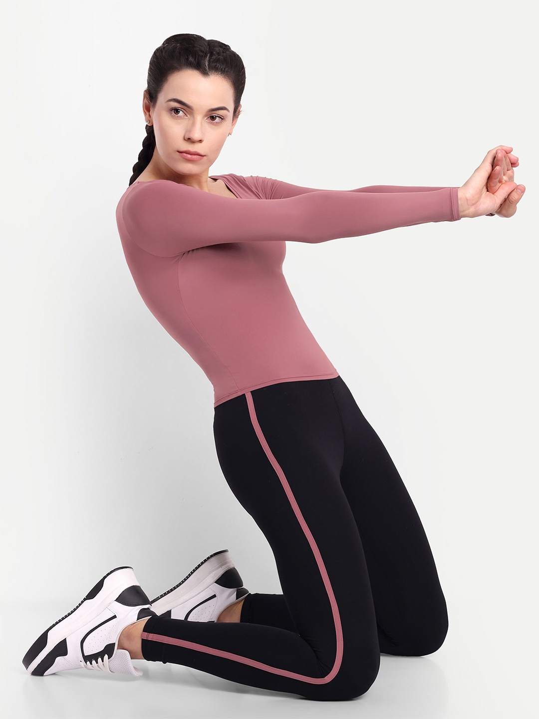

So What Solid Round Neck Top, Pink