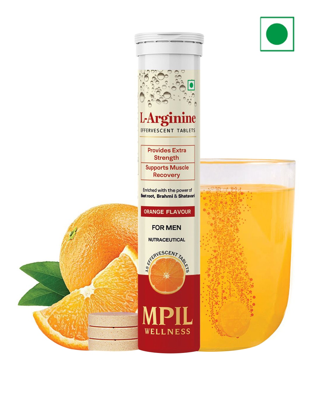 

MPIL WELLNESS L-Arginine Effervescent Tablets, Red