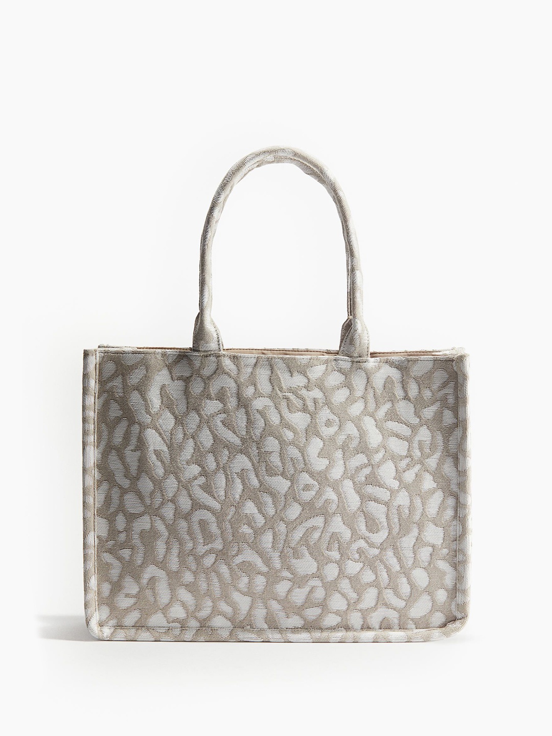 H&M Jacquard-Weave Shopper, Beige