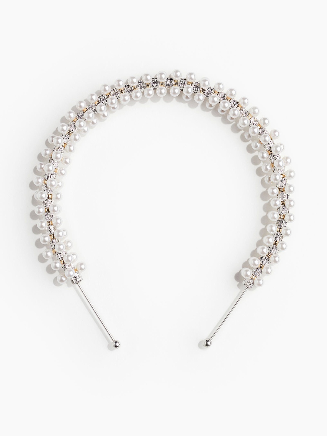 

H&M Beaded Alice Band, Silver