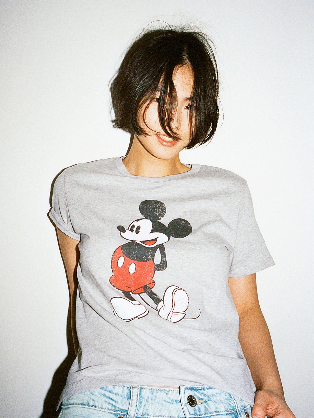 

H&M T-Shirt With A Motif, Grey
