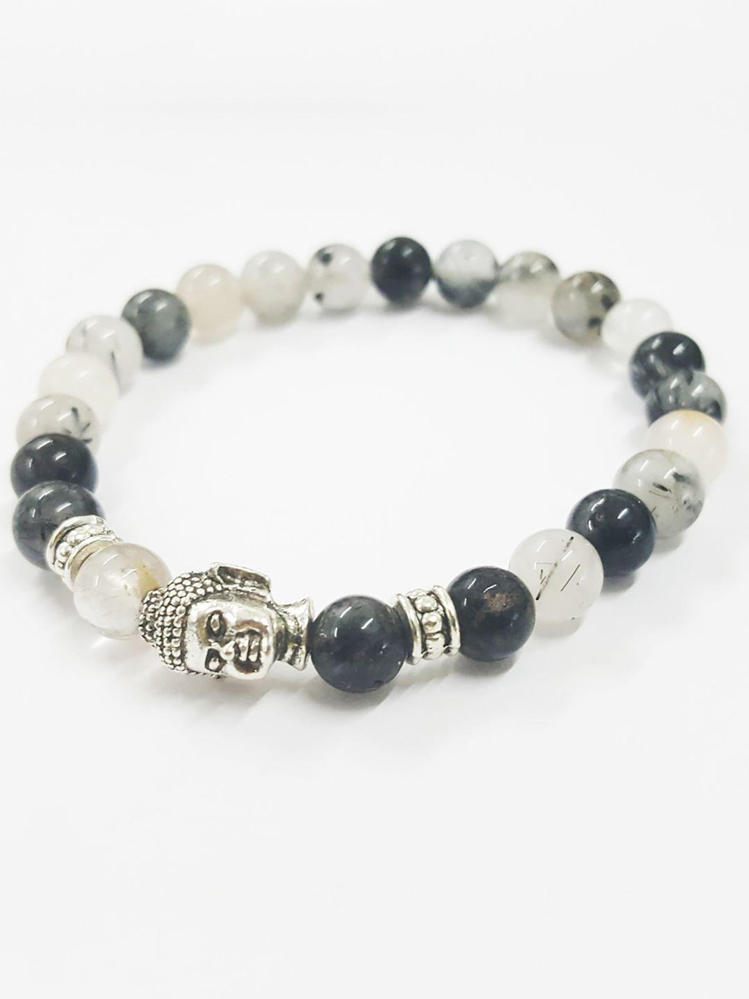 

Young & Forever Buddha Crystals Wraparound Bracelet, Grey