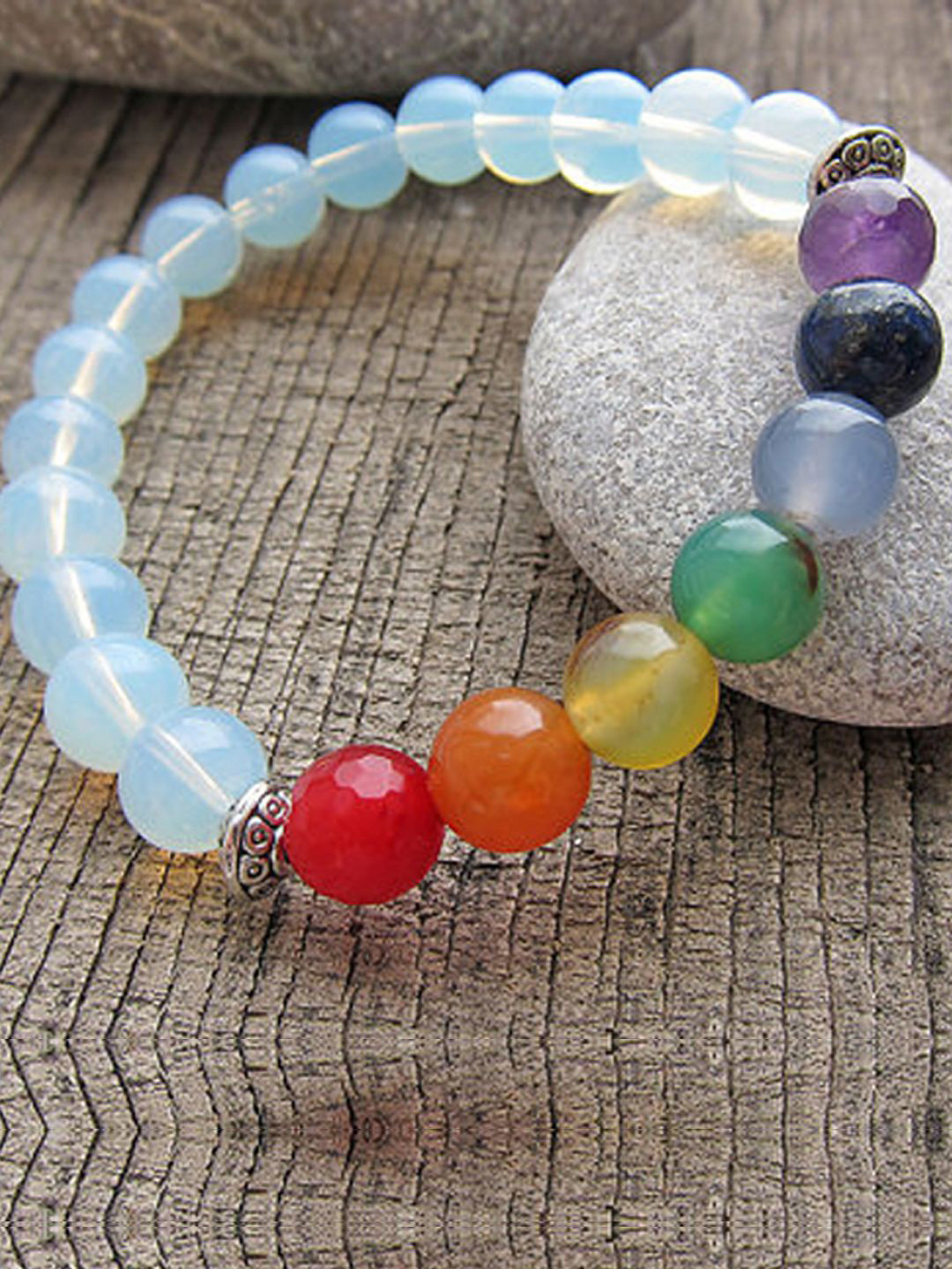 

Young & Forever Unisex Crystals Elasticated Bracelet, White