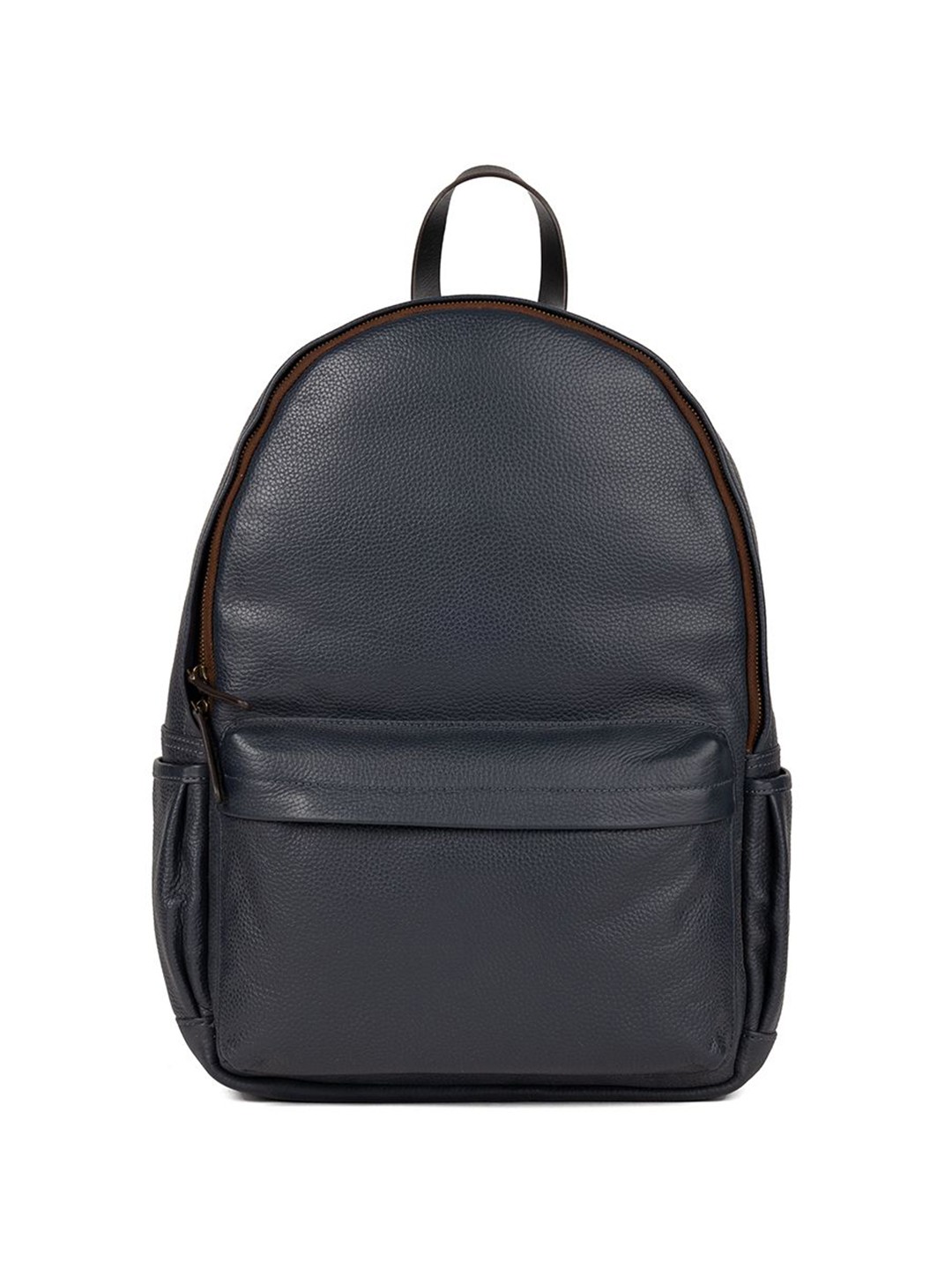 

OUTBACK Men Upto 16 Inch Textured Leather Medium Backpack, Navy blue