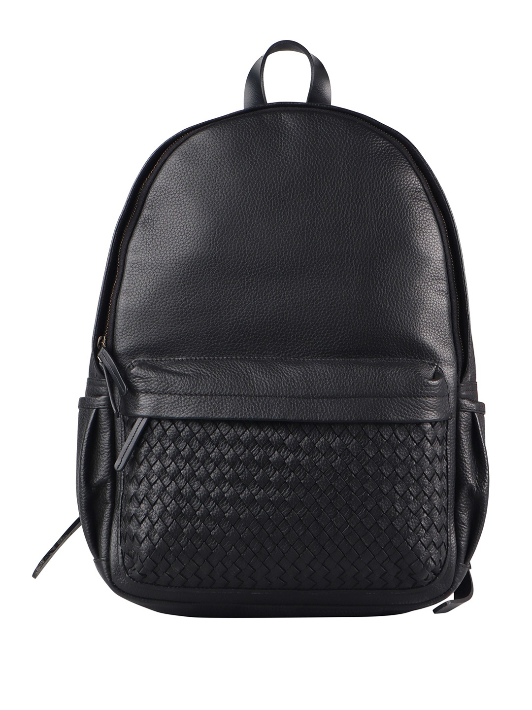 

OUTBACK Men Up to 16 Inch Textured Medium Leather Backpack, Black